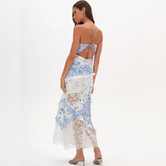 For Love & Lemons Rosalyn Maxi Dress Size XS NWT - Picture 3 of 14